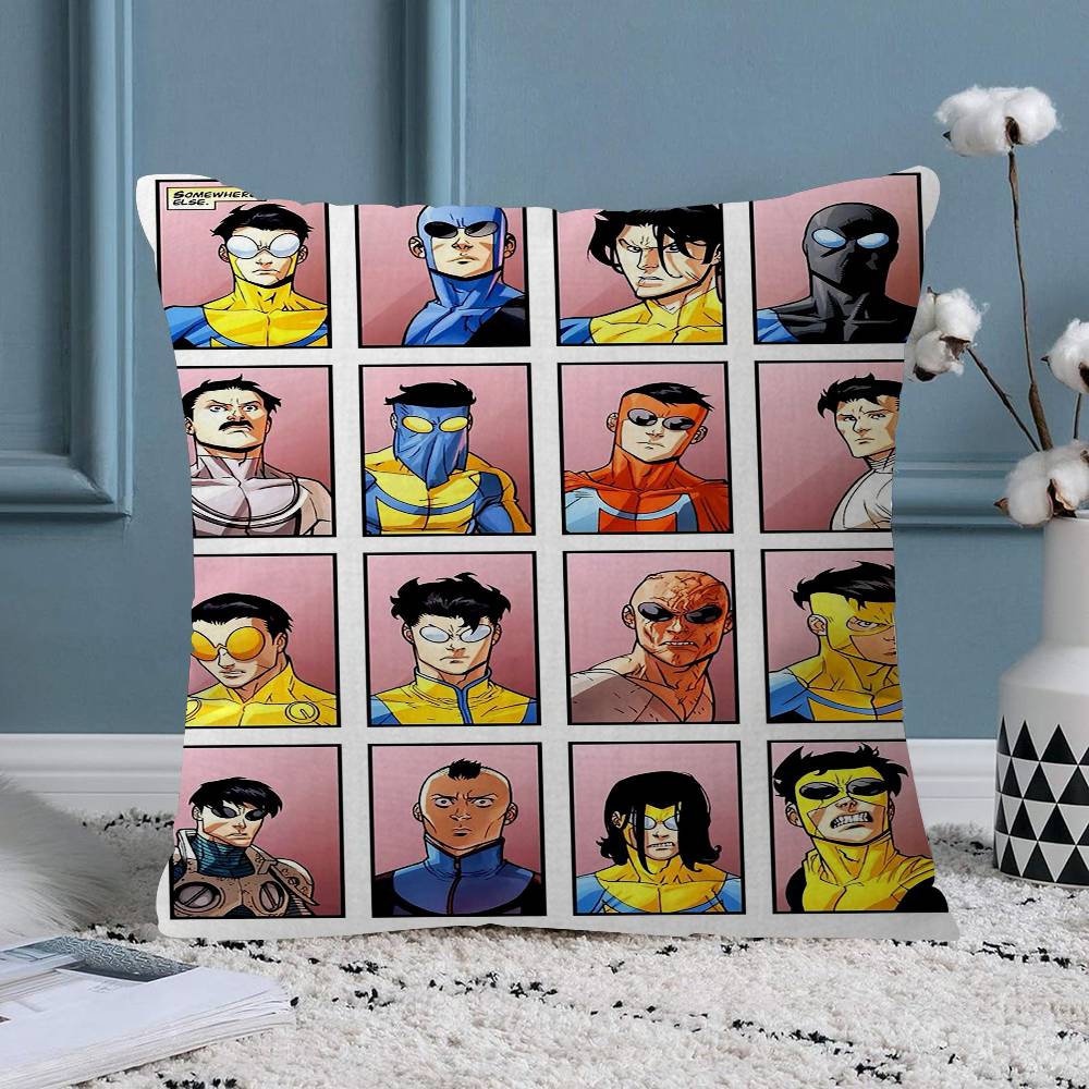 Cartoon Images IInvincibleS Pillow Cover Sofa Cushion Cover Home Room Decoration Children Gift