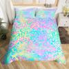 Pink Leopard King Queen Duvet Cover Girly Glitter Bedding Set Cheetah Skin Pattern Quilt Cover 2/3pcs Polyester Comforter Cover