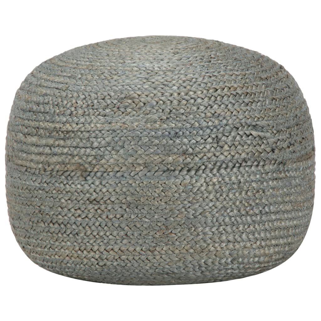 Handgefertigter Hocker in Olivgrün 45 x 30 cm Jute