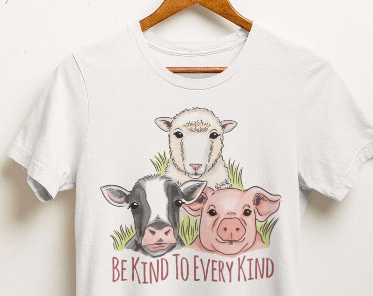 Be Kind to Every Kind T-Shirt: Vegan Animal Lover Tee S