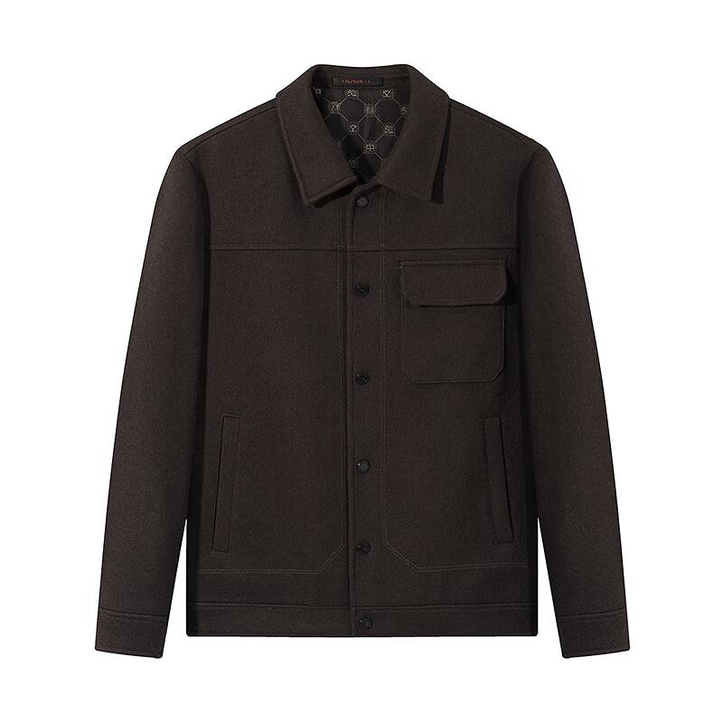 Men's Wool Blend Lapel Work Jacket