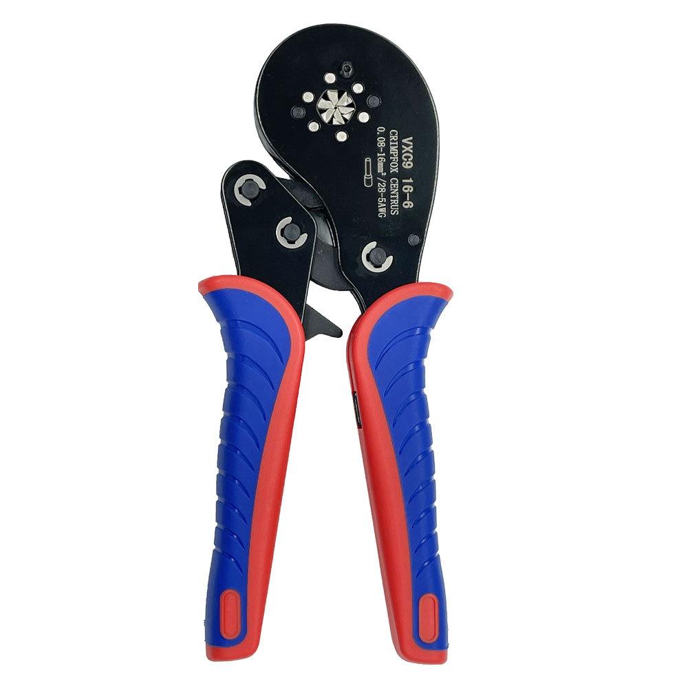

Ferrule Crimping Pliers 0.08-16mm² Professional Ferrule Crimping Tool Kit VXC9 16-6 Precision Wire Clamp Crimper Terminal Set Plier A