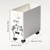 Under Desk Utility Cart, Mobile Rolling Cart, Multipurpose Organizer, Oxford Cloth, Storage Basket with Caster Wheels