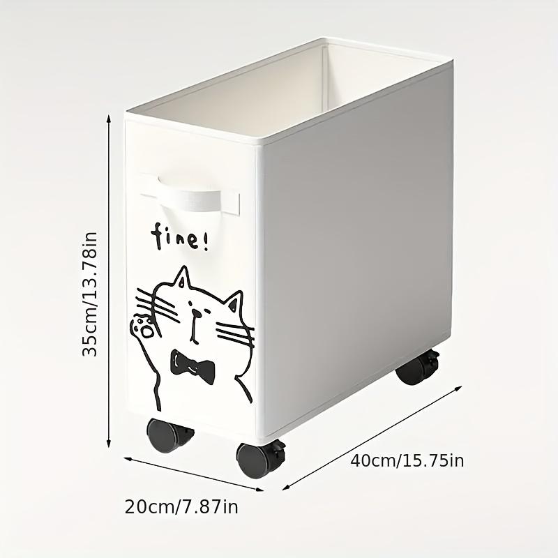 Under Desk Utility Cart, Mobile Rolling Cart, Multipurpose Organizer, Oxford Cloth, Storage Basket with Caster Wheels