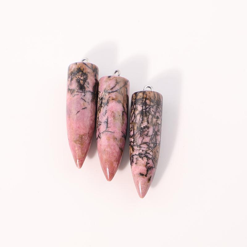 Crystal Agate Bullet Necklace Pendant & Keychain Accessory