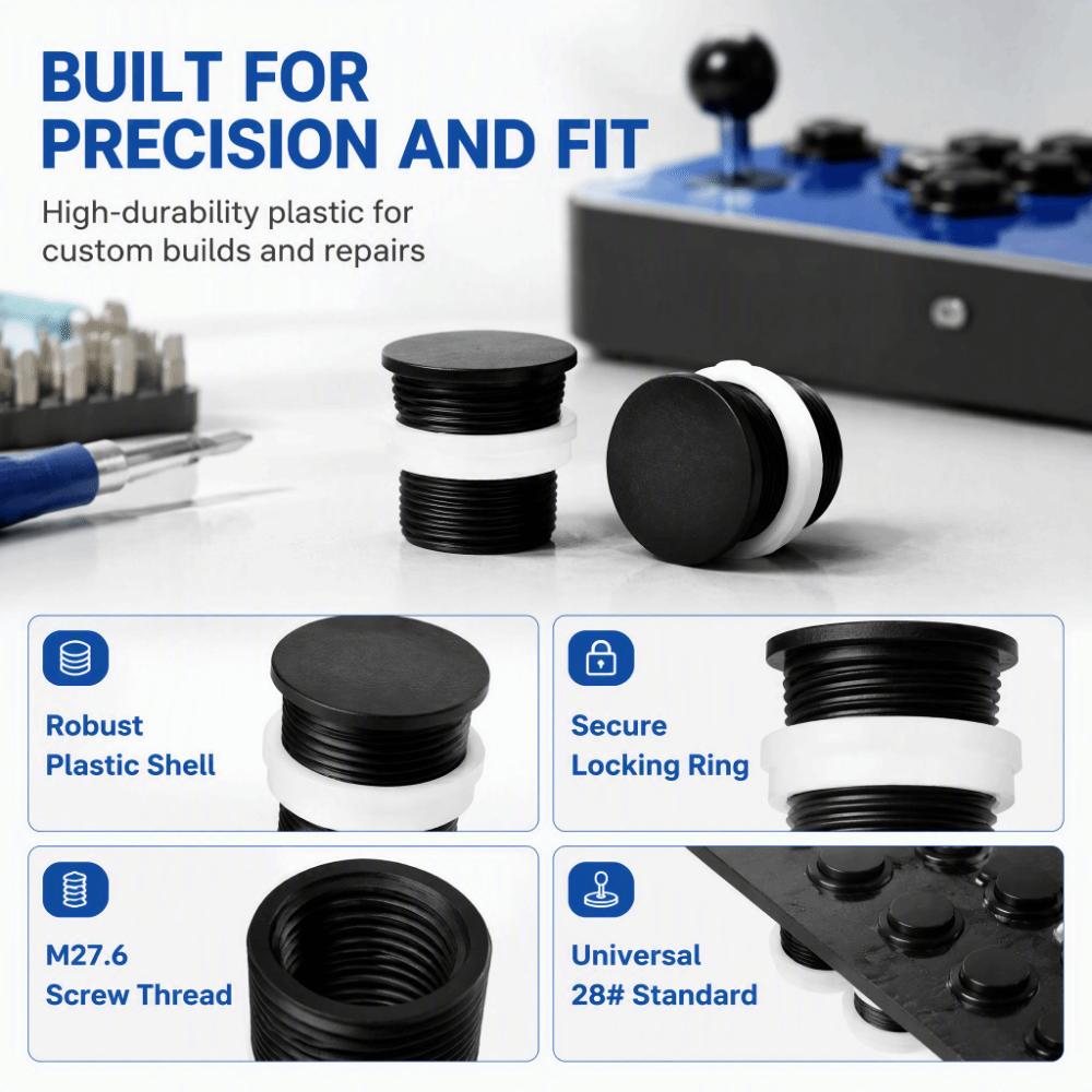10Pcs Plastic Construction Game Button Cover Joystick Button Replacement For Arcade Cabinet