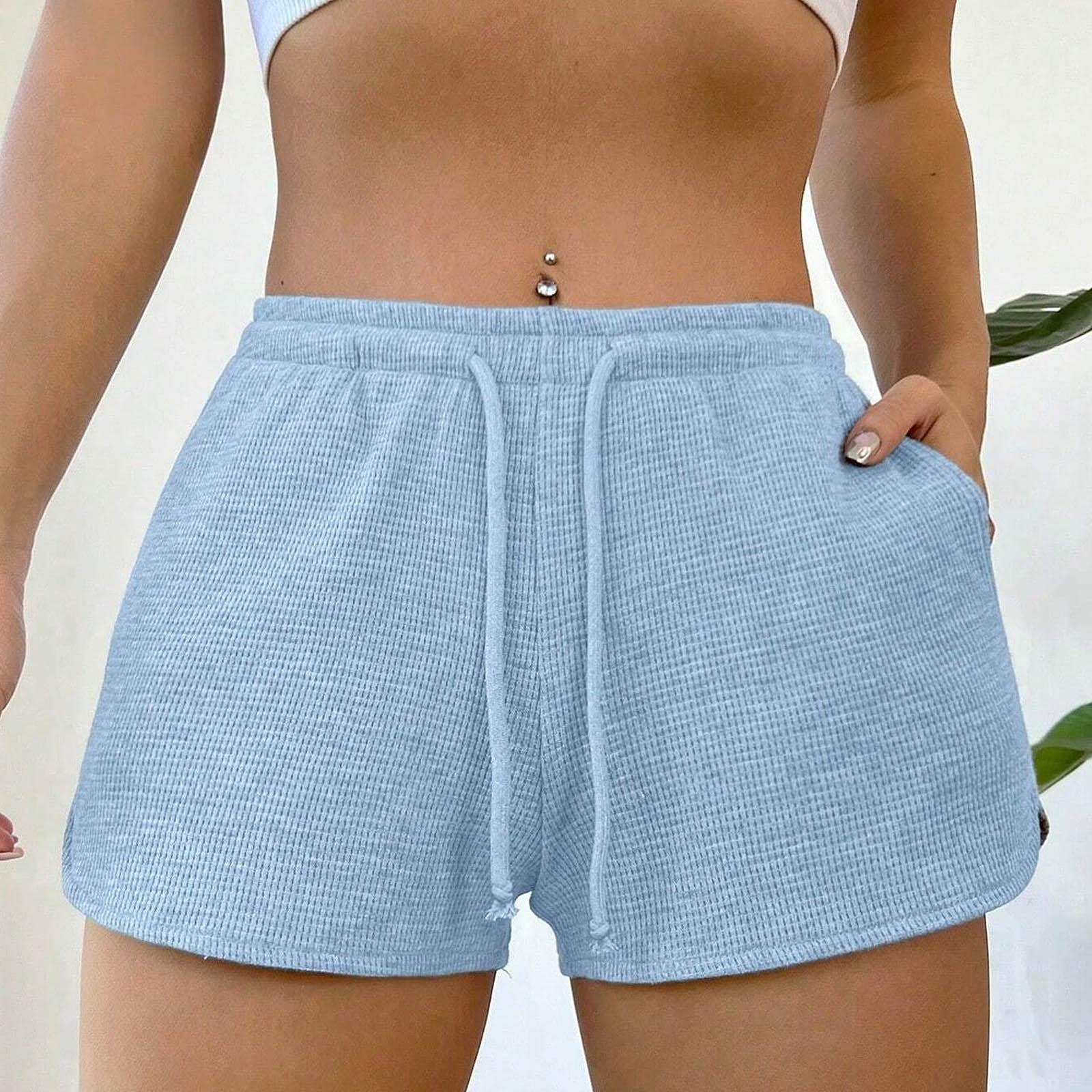 

Женские джинсы с высокой талией, модные универсальные джинсовые шорты, утягивающие шорты XL небесно-голубой