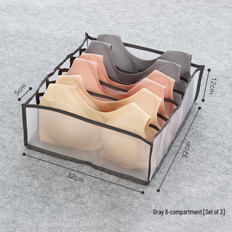 Underwear Storage Box: Foldable Organizer for Bras, Panties, and Socks with Dividers for Women's Drawers