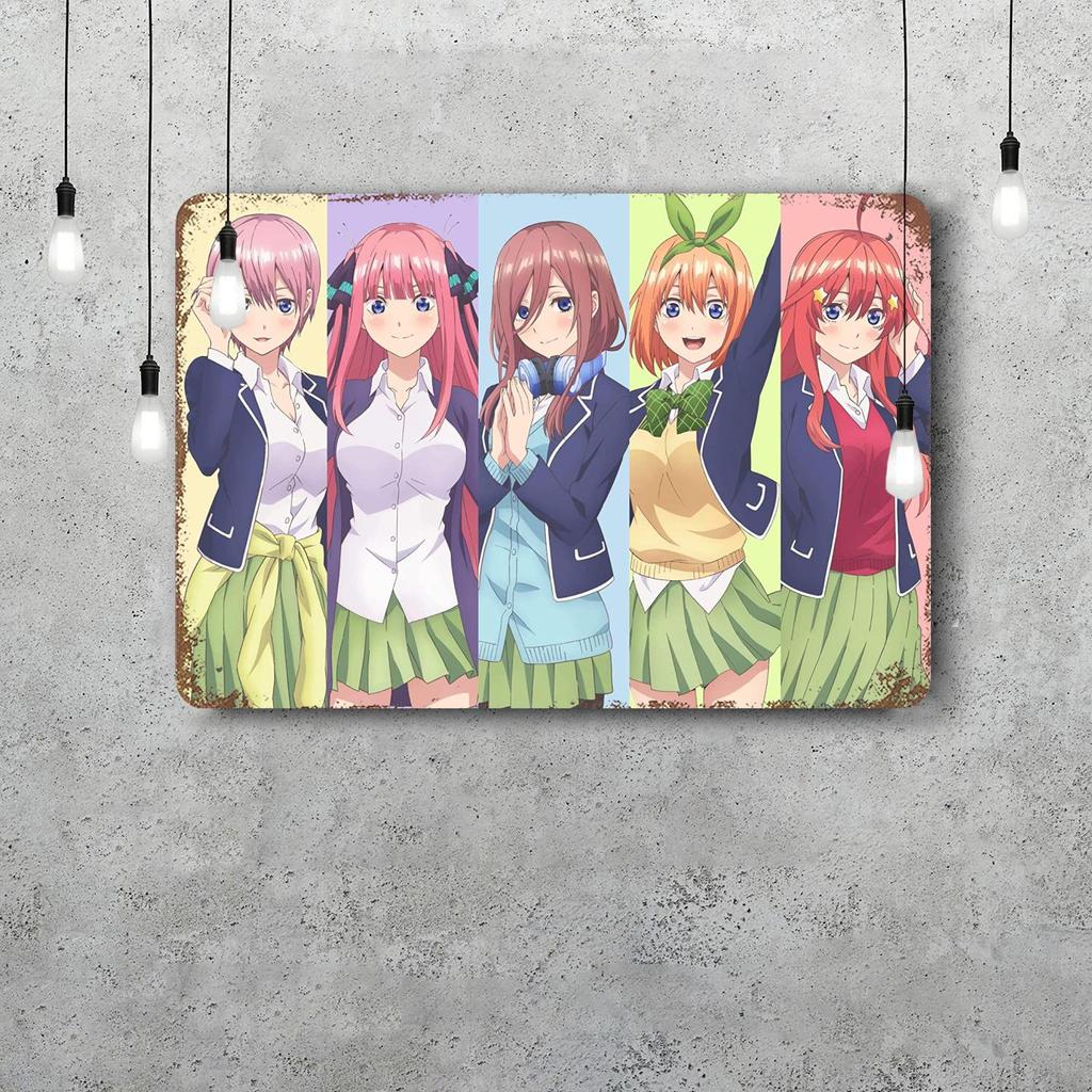 quintessential quintuplets TV drama Retro Vintage Tin Sign Poster Decorative Plaque Metal Plate Wall Decor