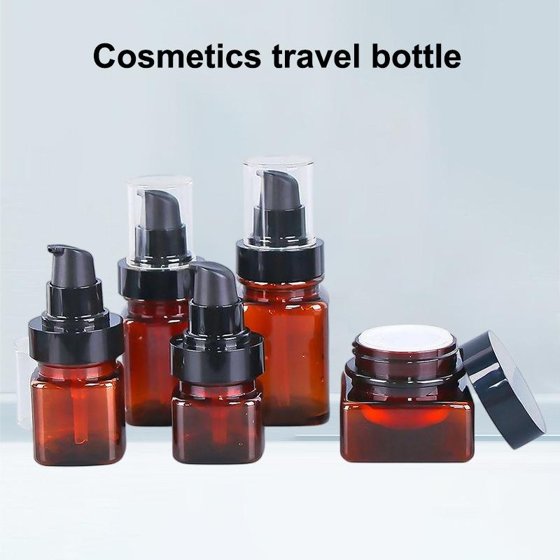1Pcs Empty 30/50/70/100/120Ml Spray Bottle Press Lotion Brown Bottle Avoid Light Liquid Foundation Eye Cream Container Cosmetic