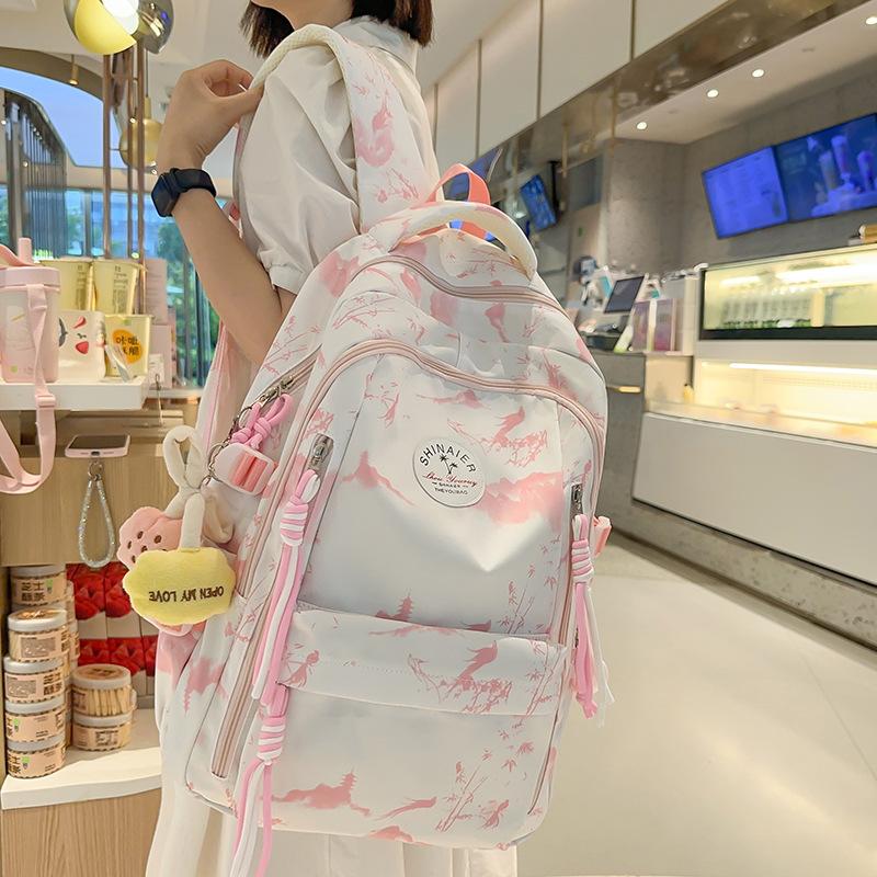 Children's schoolbag Elementary school student Junior high school girl college student Printed backpack
