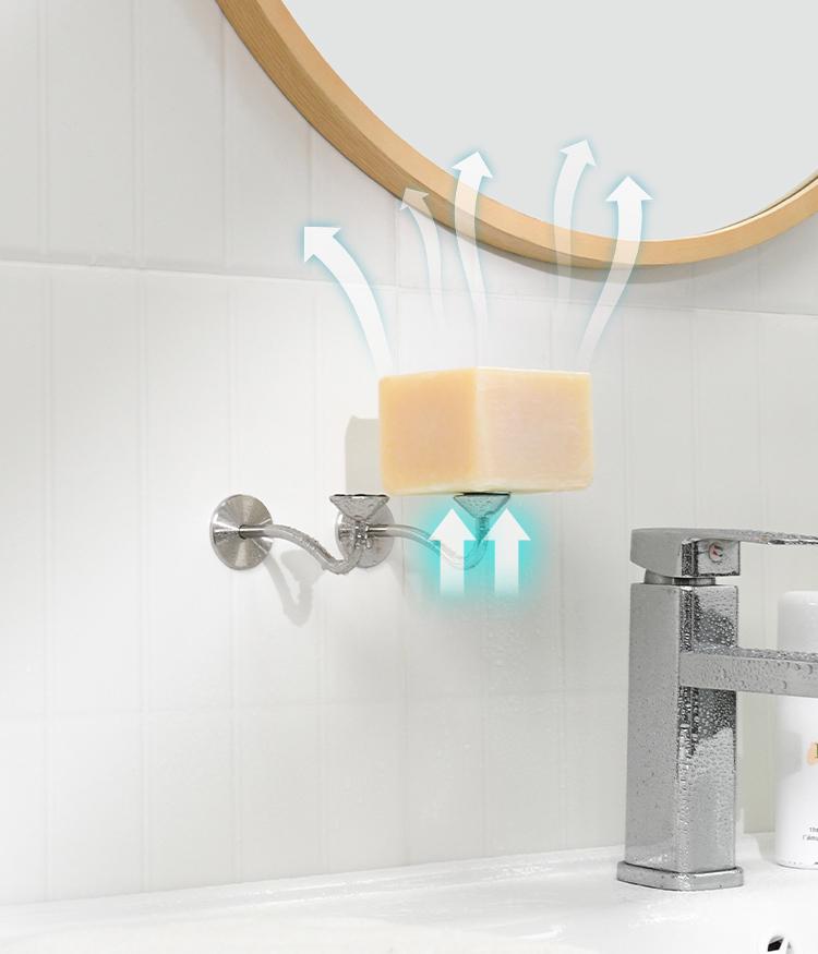 Stainless Steel Wall-Mounted Magnetic Soap Holder