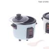 1Pcs Mini White Blue Plastic Rice Cooker With Rice Spoon 1:12 Cooking Kitchenware Model Decorative Accessories
