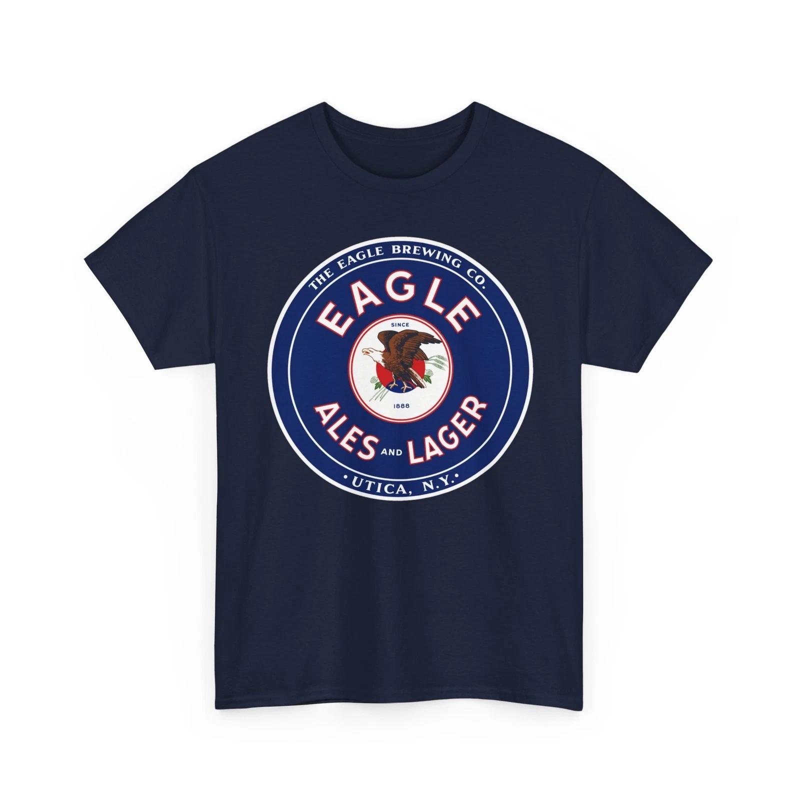 Eagle Beer Ales & Lager Eagle Brewing Co. Utica NY Beer Retro Breweriana T-Sirt L