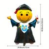 5-Piece Set of Aluminum Foil Balloons for Graduation Season, Including Graduation Doctorate Balloons, Round Balloons, Five-Pointed Stars, 