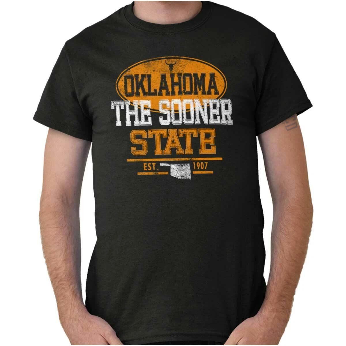Oklahoma Sooner State Souvenir Gift OK Womens or Mens Crewneck T Shirt Tee XS