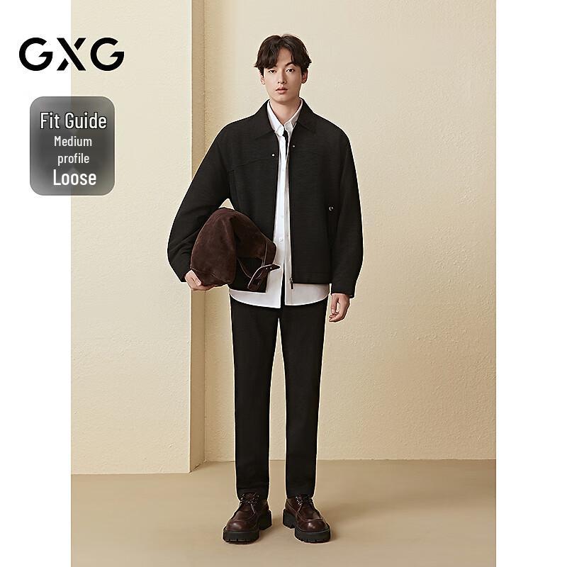 GXG Men's Oversized Faux Suede Lapel Jacket
