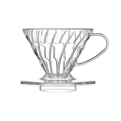 Dripper V60 01 Transparente Tritan Xícara de Café Cônica Lavável na Máquina de Lavar Louça Feito no Japão Pour-Over Capacidade 1-2, Formato, Livre de BPA, Seguro, VDTA-01-T