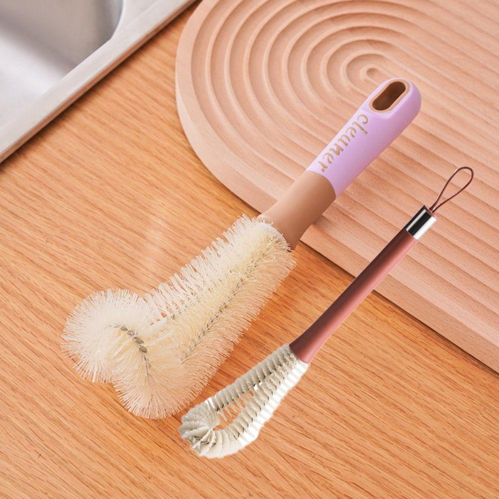 Portable Milk Bottle Brush Multi-functional Cup Scrubber Convenient Glass Cup Washing Brush  Home