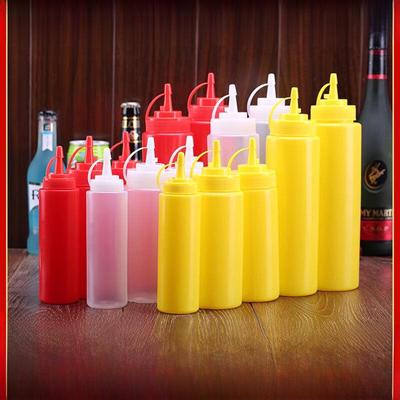 Auslaufsichere Quetschflasche aus Kunststoff für Salatdressing und Saucen – Kostenloser Versand