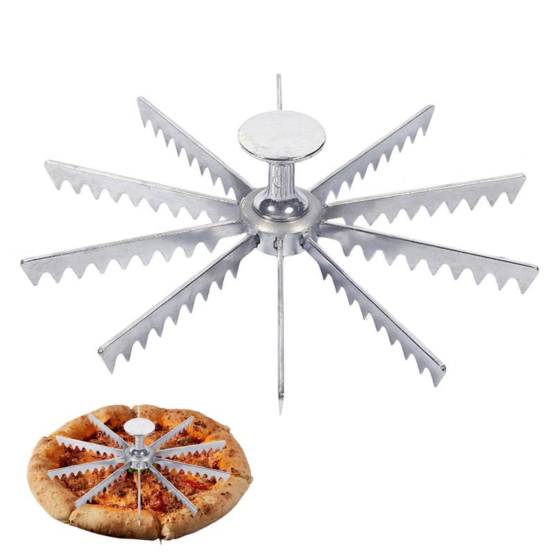 6/8/10 Scheiben Aluminiumlegierung Pizza Schneider Scharfes Zahnrad Pizza Kuchenteiler für Küche Restaurant Backen Professionelle Werkzeuge