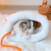 Cat Cave House Plush Warm Goose Shaped Pet Nest Semi-Enclosed Soft Cat Cave Bed Windproof Comfortable Pet Sofa Bed Winter