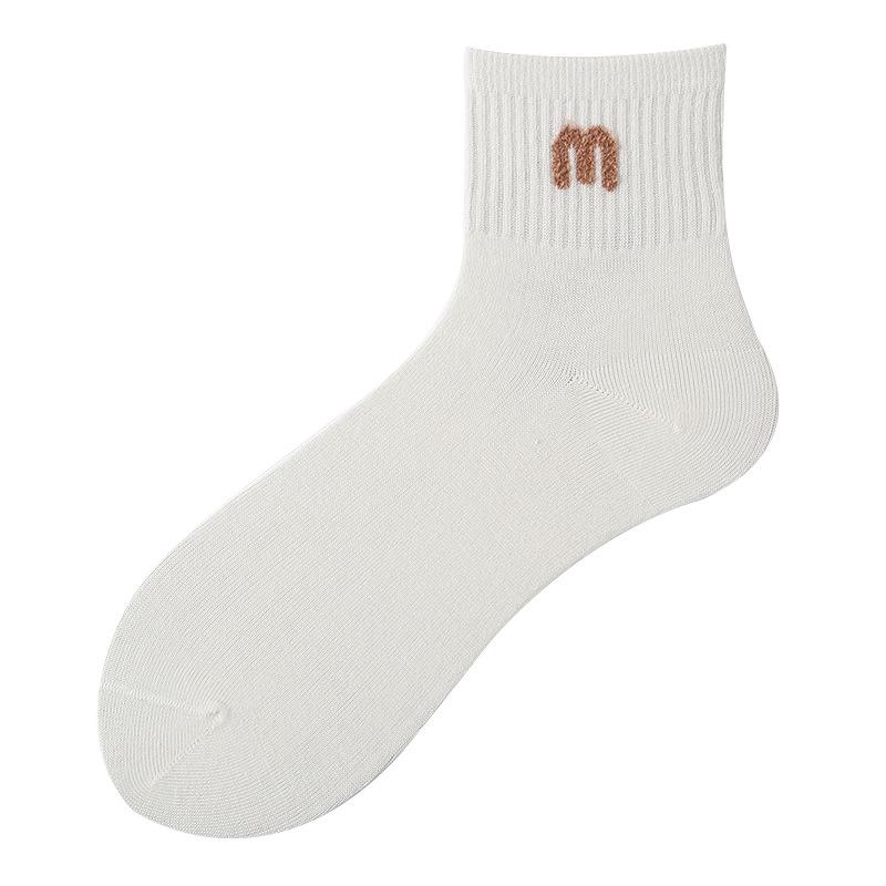 

5 шт. хлопковые носки, средние женские спортивные носки, повседневные хлопковые носки с защитой от запаха, женские хлопковые носки с защитой от пота и запаха One size белый