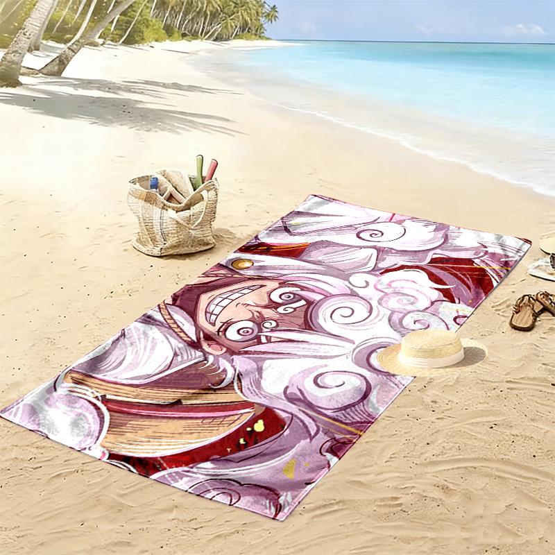 One Piece Print Beach Towel, Large Soft Quick Dry Towel for Beach Camping Swimming