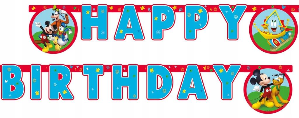 Mickey Mouse Garland Banner Birthday 2M