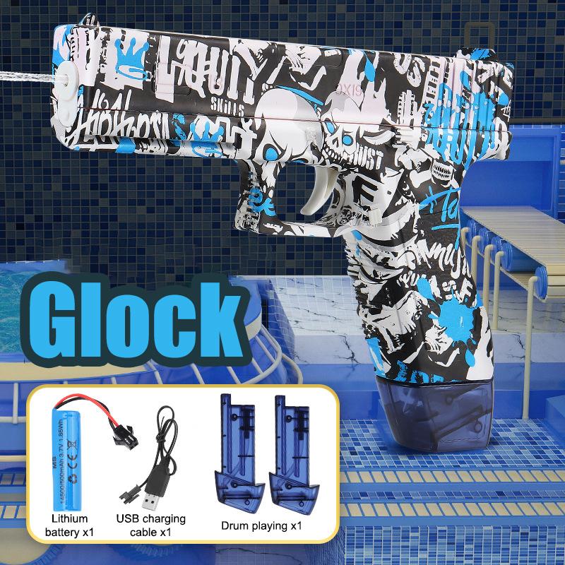 Large Capacity Water Spray Gun Summer Entertainment Water Gaming Toy Fully Automatic Water Gun Outdoor Swimming Pool Toys