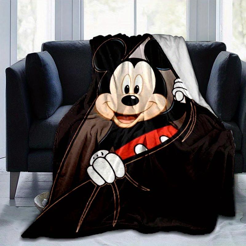 1 szt., Przytulny koc z Myszka Miki do wystroju domu: Idealny prezent do sypialni, salonu lub na podróż, flanelowy koc, idealny na kanapy