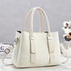 Large Faux Leather Tote Bag for Women Work Shoulder Purse PU Leather Tote Zipper Business Briefcase Organized Pockets Office Shopping Travel Handbag
