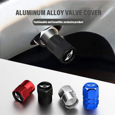 4Pcs Aluminum Alloy Car Wheel Tire Valve Caps Stem Cover For Mini Cooper One JCW F54 F55 F56 F57 F60 R53 R55 R56 R57 R58 R59 R60