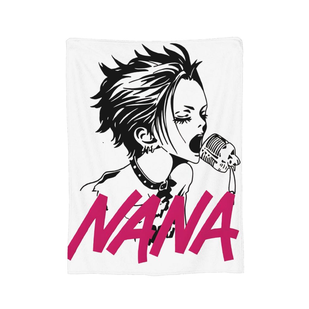 Nana Osaki Anime Blanket Cover Flannel Black Stones Punk Manga Warm Throw Blankets for Bedroom Sofa Bed Rug