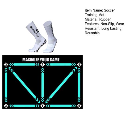 Mata treningowa do kroków piłkarskich składana odporna na zużycie kontrola dryblingu piłka nożna wycieraczka do butów antypoślizgowy dywan rekwizyty pomocnicze