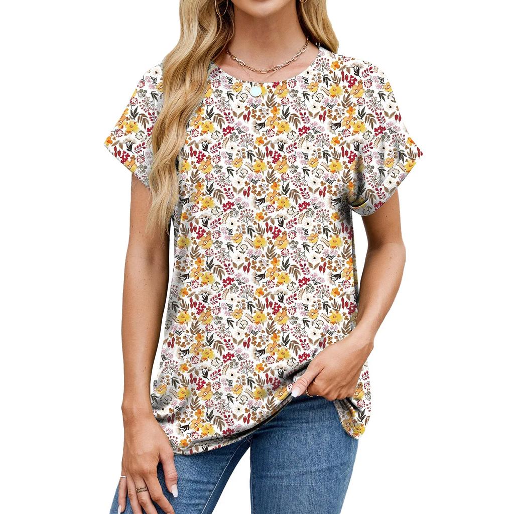 Casual Printed Loose Blouses For Women Fashion 2025 Summer Vintage Women's Oversized Shirts And Blouses Elegant Youth Female Top