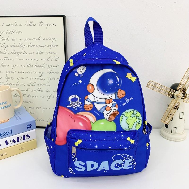Prints Letters Astronaut Kids Cartoon Backpack Breathable School Bag