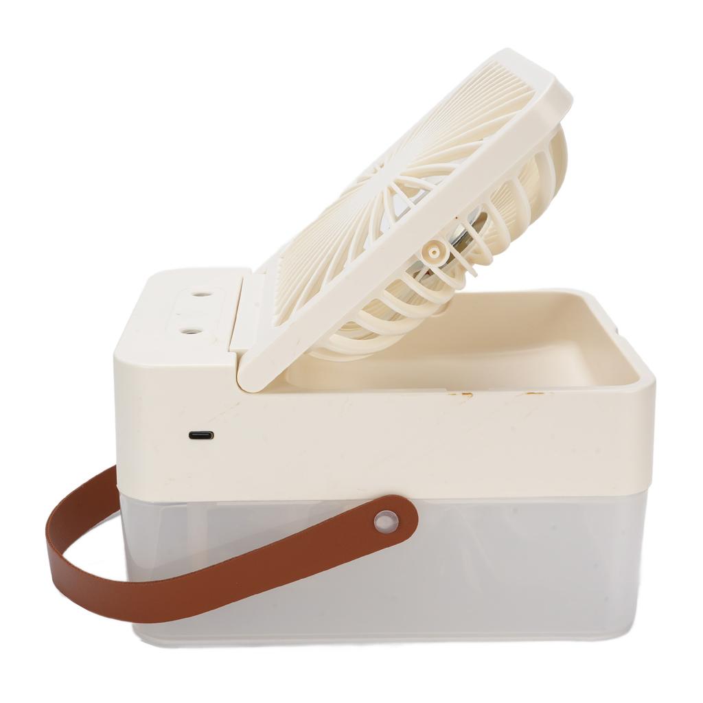Desktop Humidifier Fan Quiet Battery Operated Portable Desk Cooling Fan with 2.5L Water Tank for Home Office Car
