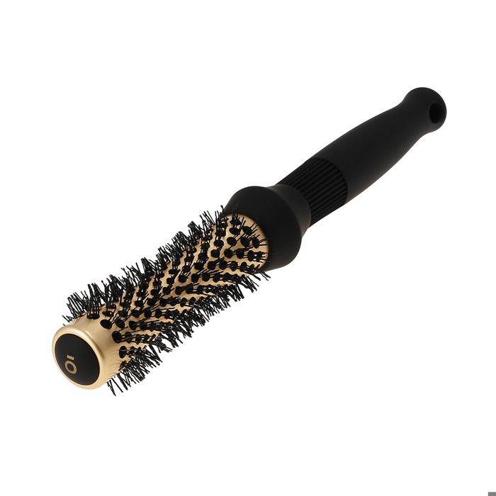 Brosse À Cheveux - Kashōki - Hourglass Styling 25mm - Poils Naturels De Sanglier - Pour Cheveux Courts - Mixte
