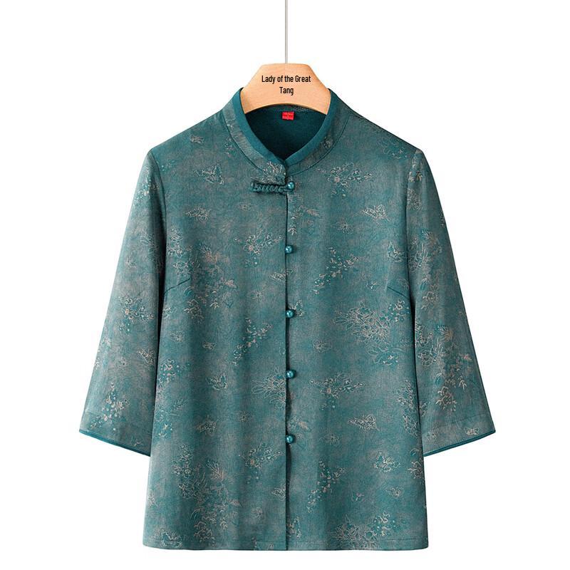 

Yuzhaolin Women s Seven-Sleeve Shirt for Elderly 4XL