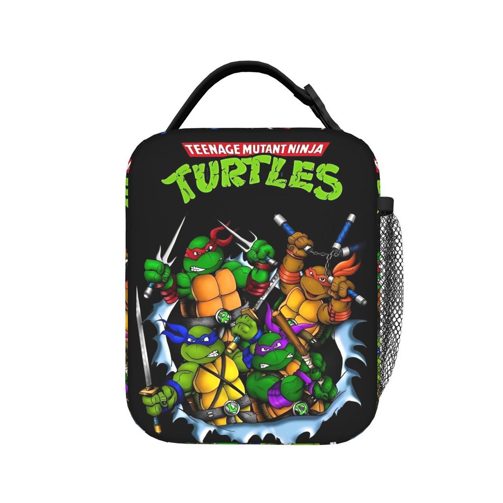 Teenage Turtles Rappin Insulated Lunch Bags High Capacity Ninja Turtles Meal Container Cooler Bag Tote Lunch Box Work Men