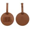 Round Leather Golf Tee Holder Keychain - Portable Outdoor Storage Sleeve