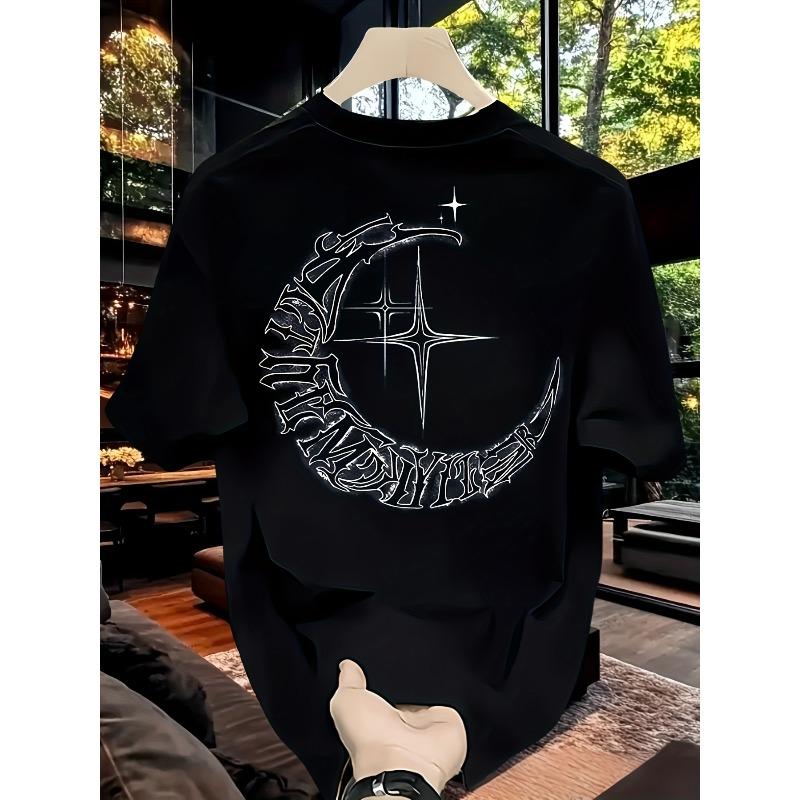 European Size Trendy Brand Printed Short Sleeve T-Shirt Men's Summer New Casual Oversized Loose Versatile Top
