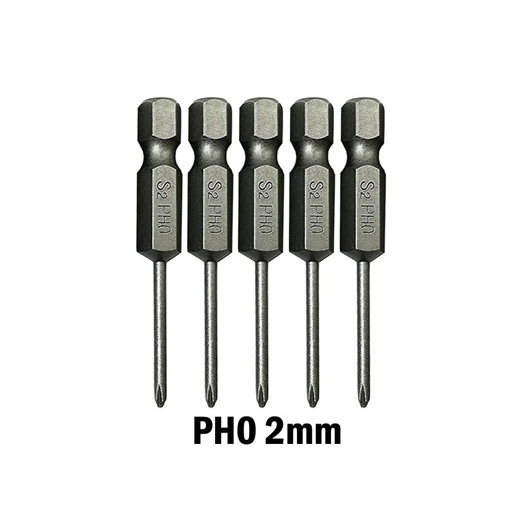 

5pcs 50mm Cross Screwdriver Bits 6.35mm Hex Shank Electric Screwdrivers Screw Driver Tools PH00 1.6mm PH0 2mm PH1 3mm PH2 4mm