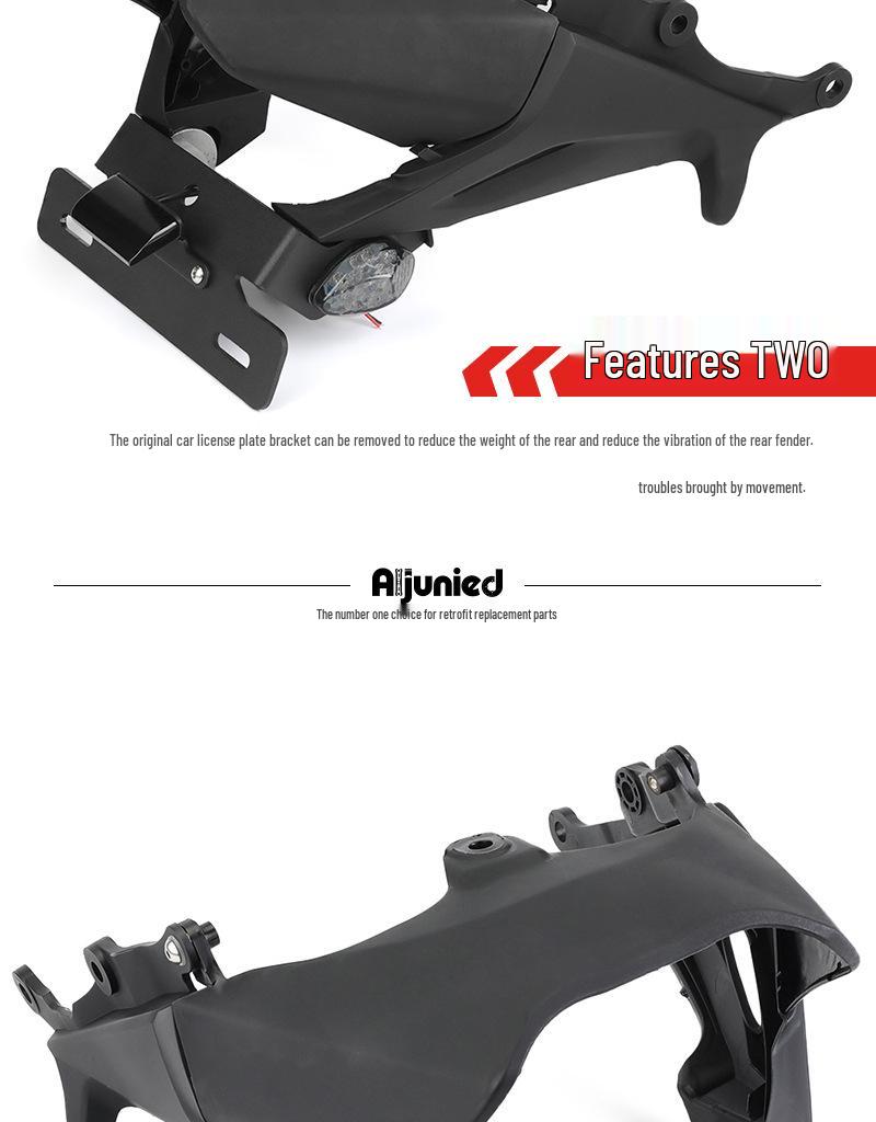 Honda CBR1000RR Tail Tidy with Black Turn Signals - Modified Short Tail License Plate Holder & Fender Accessories