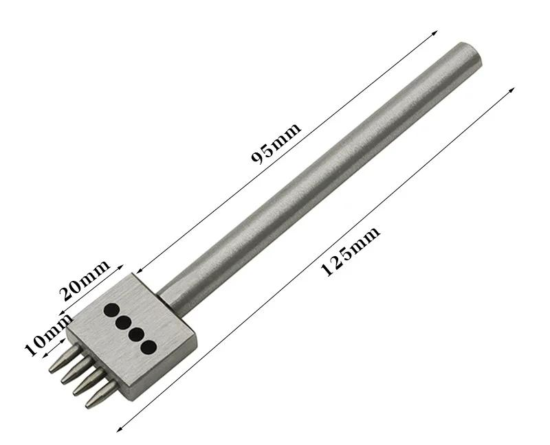 Reihenlocher Perforierter Lederlocher Rundloch-Hieb Runder Rombischer Hieb DIY Handgefertigt Leder Lederwaren Werkzeuge