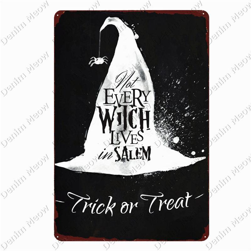 Halloween Party Poster, Happy Halloween Vintage Metal Signs, Bar, Pub, Cafe, Home Decor, Tin Painting, Tin Plate, N369