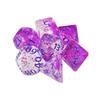 7Pcs Multi-color Acrylic Board Game Dice Starry Sky Scallion Powder Design Comfortable for Players Ideal Family Game Night  Bar