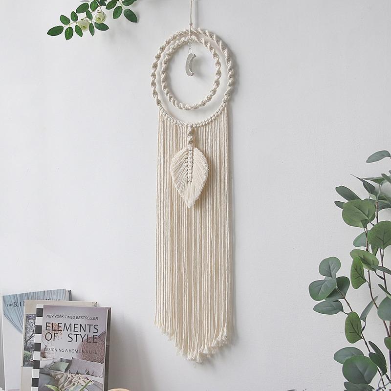 1pcs Nordic Style Hand-Woven Cotton Thread Wall Hanging Tapestry - Home Living Room & Bedroom Wall Decoration