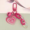 1PC Car Keychain Small Fresh Pendant Bag Hanging Jewelry Colourful Bell Creative Love Chain Keychain Double Layer